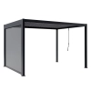 Zestaw Pergola ogrodowa tarasowa aluminiowa NORDVIC Skyline 3 x 4 m Antracyt + Roleta 3 m